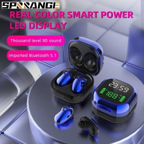 S6 PLUS wireless Bluetooth 5.0 Headset Digital Display noise reduction waterproof stereo earphone earbuds for all phone