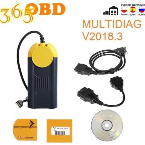 Multi-Diag Multi Diag Access V2018.3 OBD2 Scanner Multi Diag J2534 Access Pass-Thru OBD2 Device Auto Diagnostic Tool