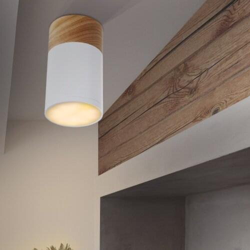 Modern Corridor led downlight Elegant LED surface Lights Wood spotlight fixtures For Entrance Balcony led abajur porch lamp