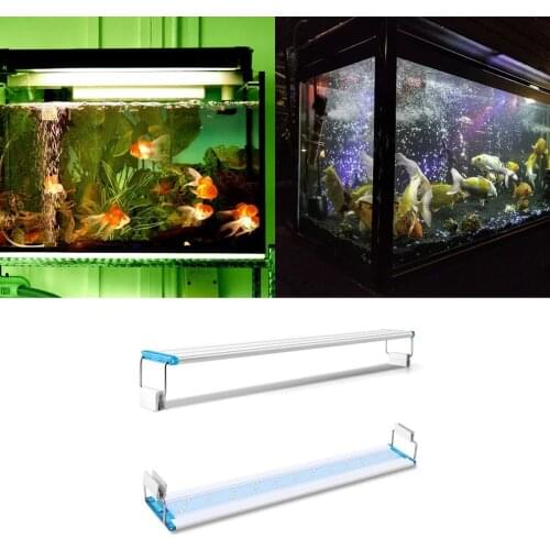 Super Slim LEDs Aquarium Lighting Aquatic Plant Light Extensible Waterproof Clip On Lamp For Fish Tank 90-260V