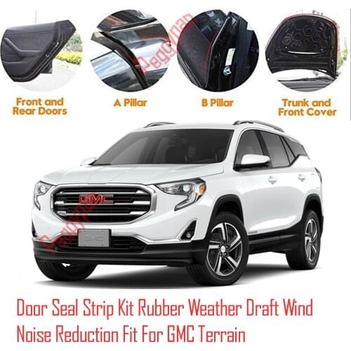Door Seal Strip Kit Self Adhesive Window Engine Cover Soundproof Rubber Weather Draft Wind Noise Reduction Fit For GMC Terrain