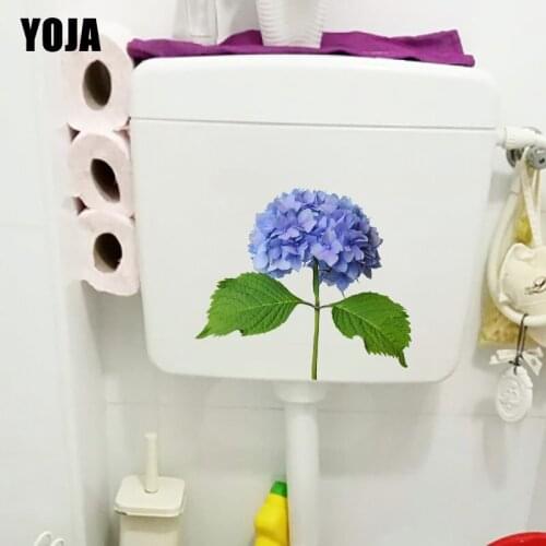 YOJA 25×22CM Beautiful Hydrangea Bathroom Toilet Stickers Fashion Home Room Wall Decoration T1-3161