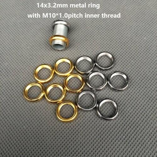 Gold or chrome M10 * 3.2MM filter tube alloy plating tooth crown spirals bare metal ring nut lighting accessories DIY