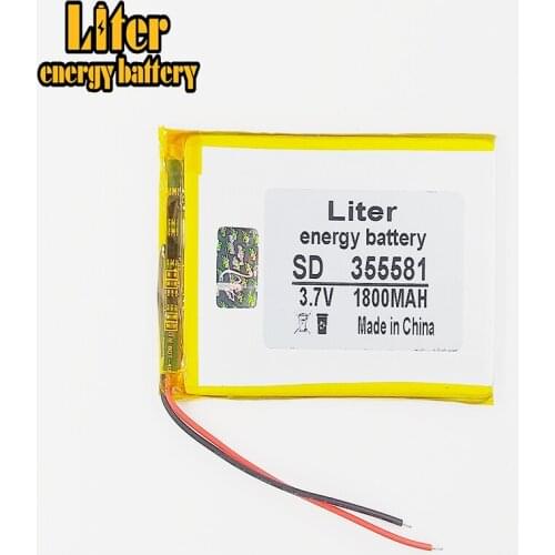 355581 3.7V 1800mah Lithium Tablet polymer battery with Protection Board For MP4 GPS Tablet PCs PDA Free Sh