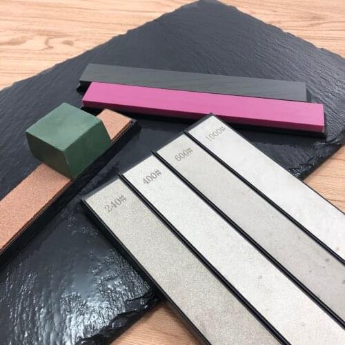 4/6/8Pcs whetstone Professional Angle sharpening Stone 240 400 600 1000#Diamond 3000 5000# Polishing paste knife sharpener