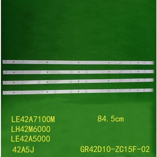 4pcs/kit 845mm LED Backlight strip 10lamps GR42D10-ZC15F-02 3C3GR420031 For LE42A5000 LE42A7100M LH42M6000 42A5J H42E07