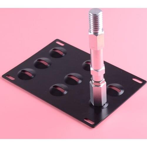 DWCX Car Front Bumper Tow Hook License Plate Mounting Holder Bracket Adapter Black Fit for Audi VW MK6 Golf 2006 2007 2008 2009