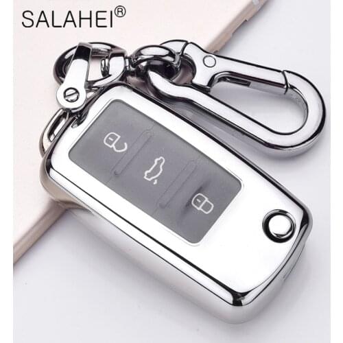 TPU+PC Car Key Cover Case For Volkswagen VW POLO Tiguan Passat B5 B6 B7 Golf EOS Scirocco Jetta MK6 Octavia Shell Accessories