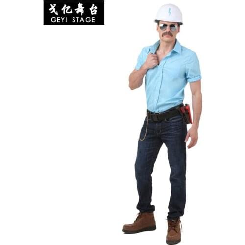 Cos construction workers clothing stage role play costumes adult men repairmen migrant workers