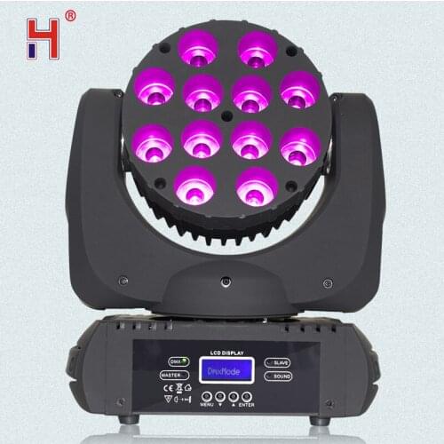 Dj Lyre Dmx Stage Light Led Moving Head Led Beam 12X12W Rgbw Professional Stage Dj Mini Led 10W Spot Beam