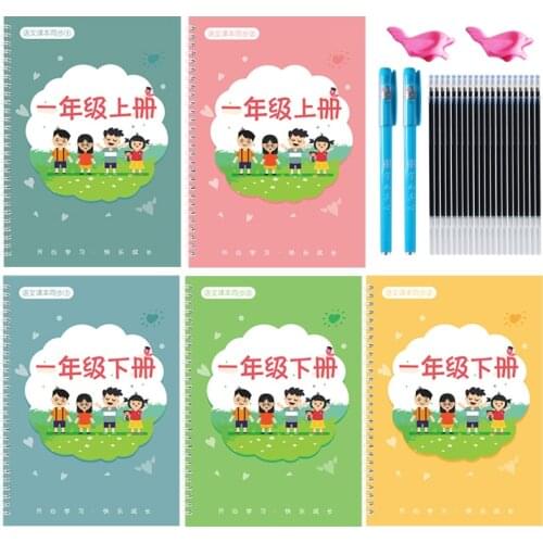 For Beginner Hong Characters Cards Books With Picture Pinyin Calligraphy Groove Copybook Writing Han Zi Miao 3D Reusable Livros
