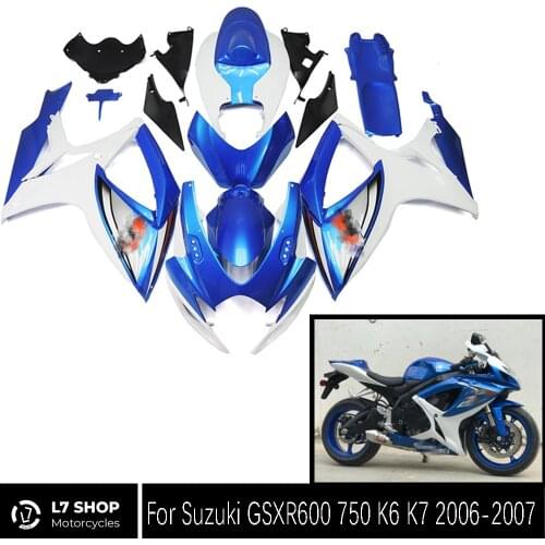 For Suzuki GSX-R 600 06 GSXR 600 Full Body Fairing Kit For GSX-R600 2006 2007 K6