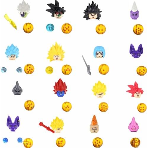 Action Figure Model Toy Ball Z Mini Doll Tien Shinhan Gogeta Brudock Chiaotzu Dragon Figurine Building Block Gift For Boys