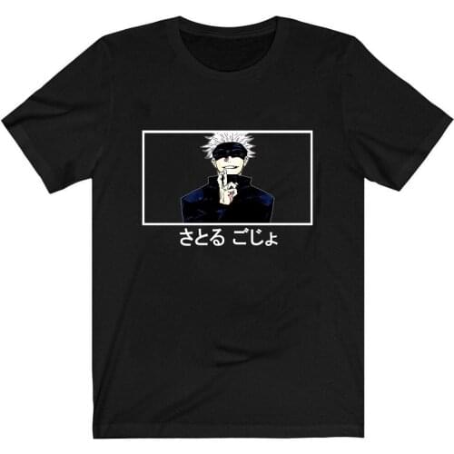 Jujutsu Kaisen T-Shirt Men Cotton T Shirt Anime Gojo Satoru Clothes Anime Tops Tees