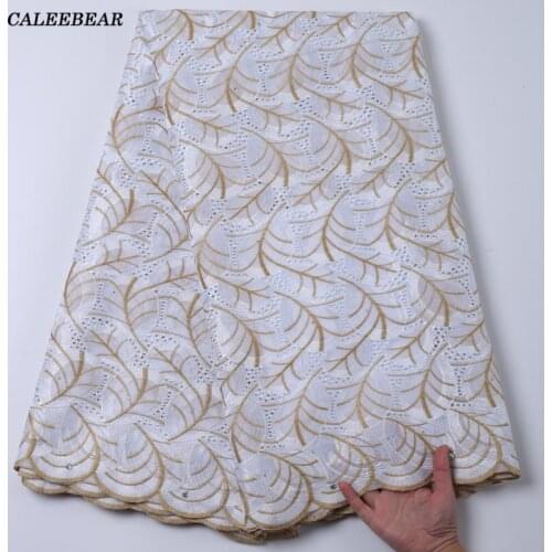 Cotton Swiss Lace Fabric 2021 Embroidery African Lace Fabrics Nigerian Dry Lace Materials Swiss Voile Lace in Switzerland S2203