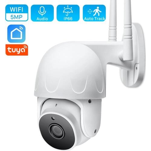 5MP Auto Tacking Tuya IP Camera WiFi 3MP 4X Digital Zoom Home Security Camera Outdoor 1080P Two Way Audio P2P Video Surveillance