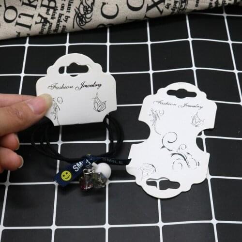 Classical 100PCS 5.3x10.2cm Paper cute Stud Necklace HangTag card customize logo cost extra Jewelry Display&Packaging Card