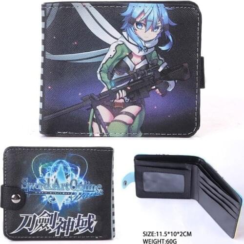 Anime Sword Art Online Synthetic Leather Short Exquisite Wallet/Asada Shino Button Purse