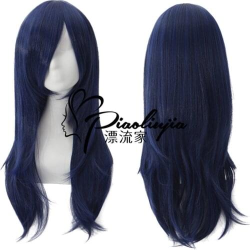 Cosplay League of Legends Lal Mirch Blue-black Nine-tailed Fox Curly Hair Wig LOL Lal Mirch Blue-black Curly Hair Wig 60cm