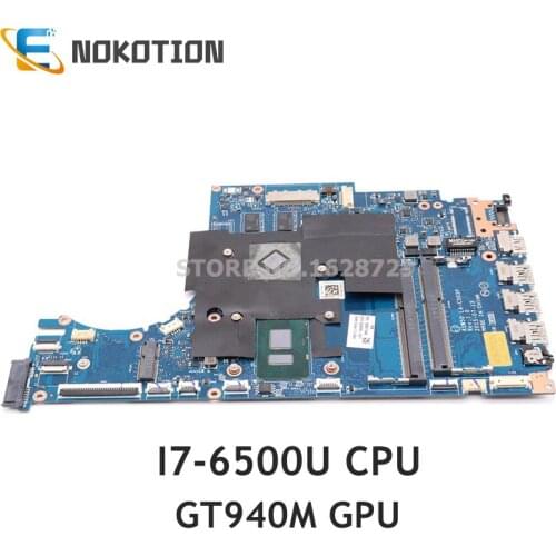 NOKOTION 829898-601 829898-001 For HP envy 15-AE 15-ae101nf Laptop motherboard ASW50 LA-C503P i7-6500U CPU GT940M GPU