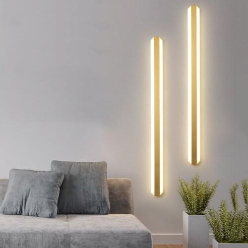 Nordic Minimalist Long Strip Wall Lamps Indoor Modern Led Wall light Living Room bedroom Bedside Wall Lamp Home Decor Lighting