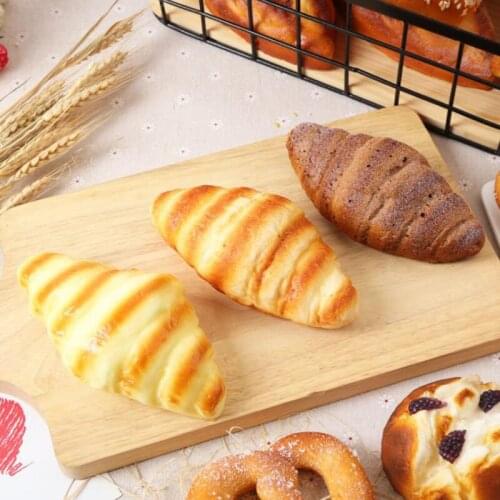 Fake food squishy Soft Bread Artificial bread PU Simulation Bread cake decor Model Soft Bread Fake Cake Bakery Photography props