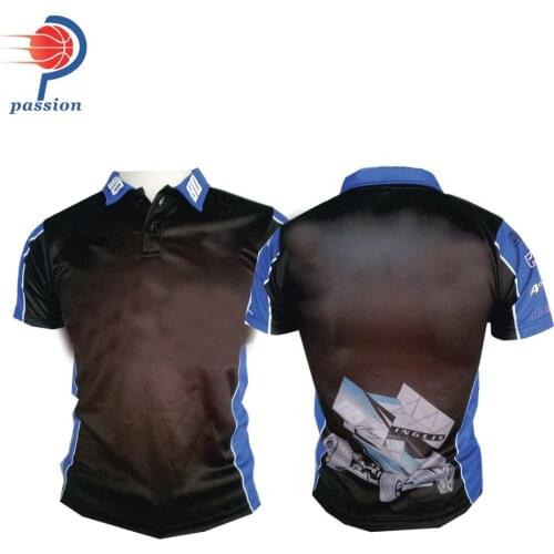 MOQ 5pcs $27 Each Custom Teamwear Sublimated Racing Crew Shirts