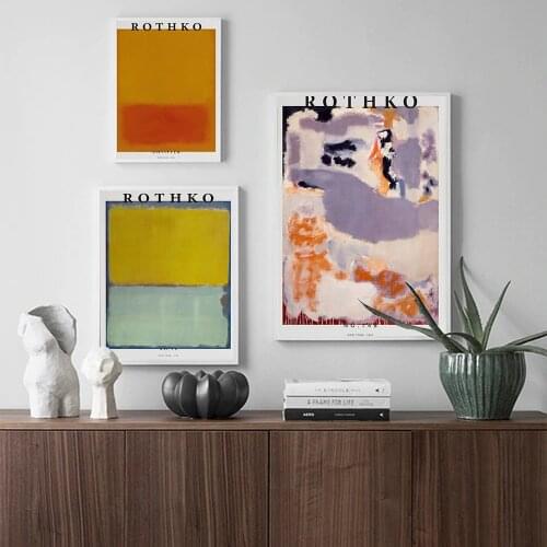 Mark Rothko Artwork Exhibition Posters and Prints Gallery Wall Art Pictures Museum Canvas Painting for Living Room Home Decor