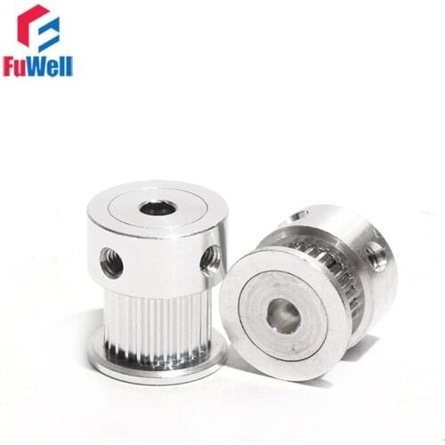 S2M-16T Timing Belt Pulley Aluminum Alloy S2M 16Teeth Transmission Gear Wheel 7mm/11mm Belt Width 4/5/6mm Bore Toothed Pulley
