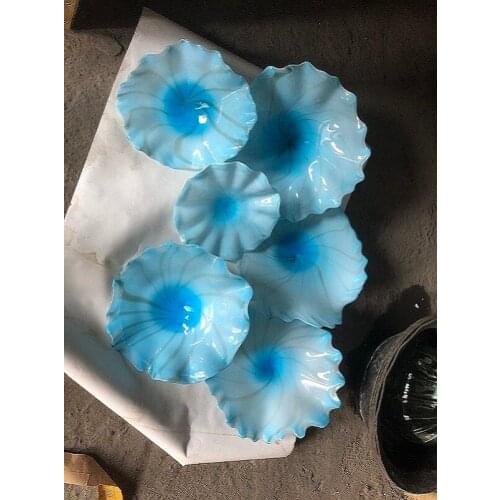 Wedding Decorative Glass Wall Plates Hot Sale Wall Decorative Handmade Blown Borosilicate Glass Wall Plates