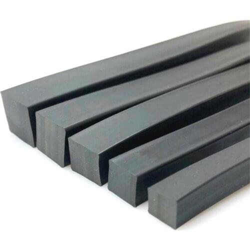 1 Meter 6-40mm Square NBR Nitrile Rubber Sealing Strip Black Solid Seal Strip Insulation Oil Resistance