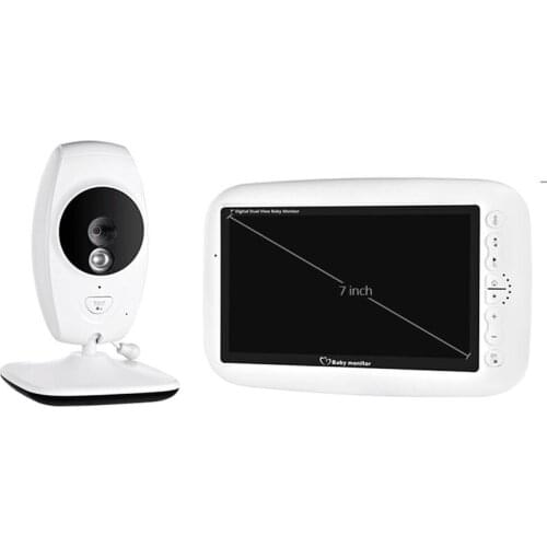 Baby Monitor 7 Inch Wireless 720P HD Screen Camera Night Vision Intercom Lullaby Nanny Baby Video Monitor Supports Screen Switch