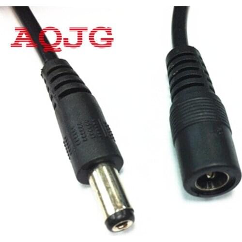 High-quality all-copper 1pcs DC Power Female to Male Plug Cable adapter DC extension cord 5M 5 Meter 16.4FT 5.5mm x 2.1mm AQJG