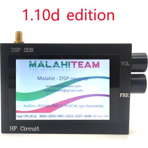 1.10c Edition 3.5 Inch 50KHz-2GHz Malachite DSP SDR Shortwave Radio Receiver Malahit Nice Sound Two Speaker AM SSB NFM WFM