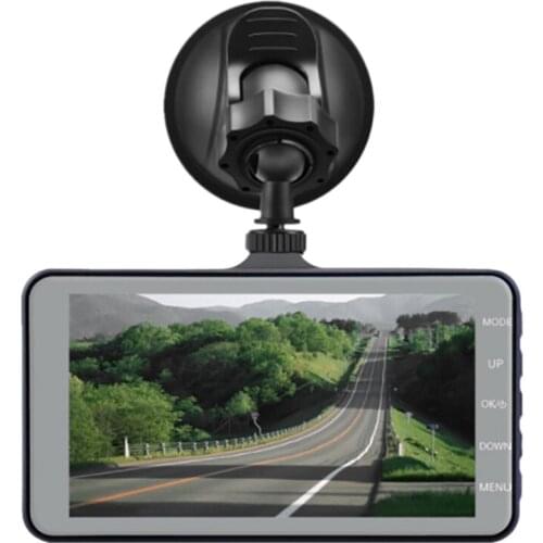 4.0 Inch Display Contact Dual Screen Recording Aluminum Alloy Shell 1080P HD Front and Rear Dual Lens Driving Recorder