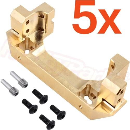 5 Pieces 94g Heavy Duty Brass Front Bumper w/Servo Mount For Traxxas TRX-4 TRX4 RC 1/10 Crawler Car Hop Up Option Parts