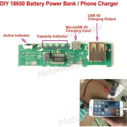 5V USB Lithium Li-ion 18650 3.7V Battery Charger Module DIY Phone Power Bank
