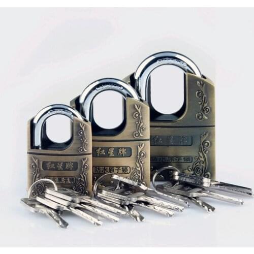 50mm semi-wrapped ears outdoor waterproof and rustproof straight open padlock garage warehouse lock