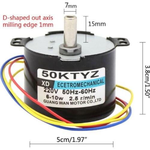 50KTYZ Magnet Synchronous Motor AC220V 2.5-50R/Min Low Speed Reducer Motors Kit Drop Ship
