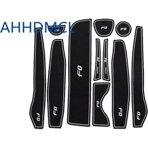 AHHDMCL Car Door Groove Mat Gate Slot Cup Armrest Storage Pad Mat For BYD F0 2008 2009 2010 2011 2012 2013
