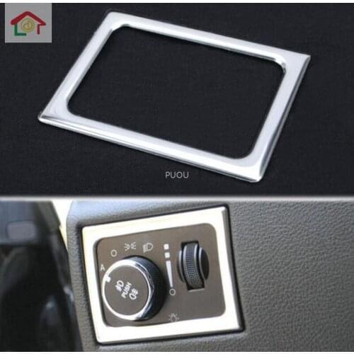 For Jeep Grand Cherokee 2010-2018 Car Styling Accessories ABS Chrome Style Head Light Switch Button Control Panel Cover Trim