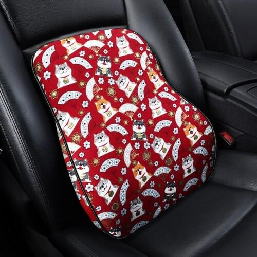 Car Neck Pillow Lumbar Waist Support Headrest Pillows Back Cushion Seat Supports Memory Foam Seat Covers Auto Accessories
