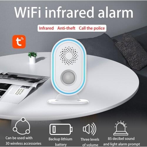 Tuya WIFI Smart Home Security Wireless Alarm PIR MP Alert Infrared Sensor Anti-theft Human Body Motion Detector Alarm Monitor