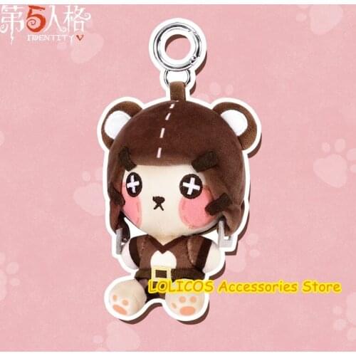 Game Identity V Bear Girl Tracy Reznik Cute Plush Doll Keychain Cartoon Stuffed Toy Anime Pendant Keyring Props Gifts Cosplay