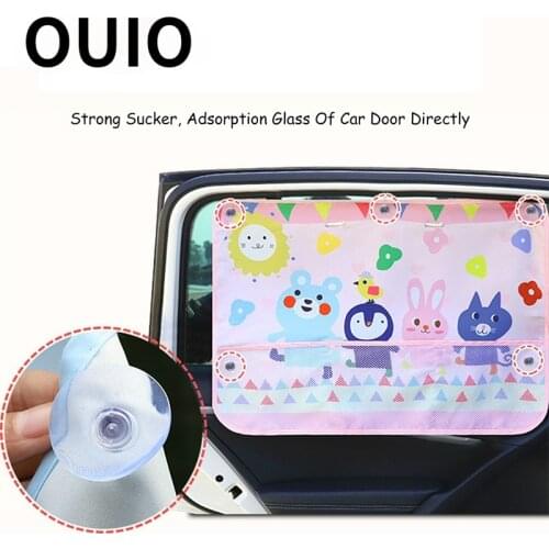 OUIO Baby Kids Cute Cartoon Car Curtains For Kia Sportage 2019 rio Cerato Sorento Suzuki Swift Vitara SX4 Lada Vesta Granta 2020