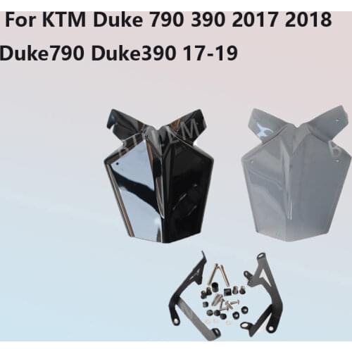 For KTM Duke 790 390 2017 2018 Duke790 Duke390 17-19 Double Bubble For Motorcycle Sports Windshield WindScreen Visor Viser Fits