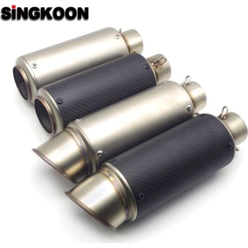 FOR yamaha fazer 600 benelli 600 yamaha mt 125 harley msx 125 51/61mm Inlet Universal motorcycle exhaust scape moto muffler Pipe