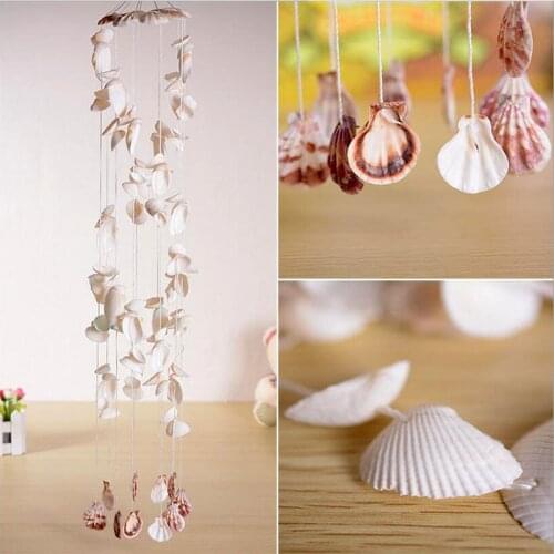 Natural Shells Wind Chime Hanging Decoration Exquisite Seashell Wind Bell Crafts Home Room Decoration Ornaments Gifts Souvenir