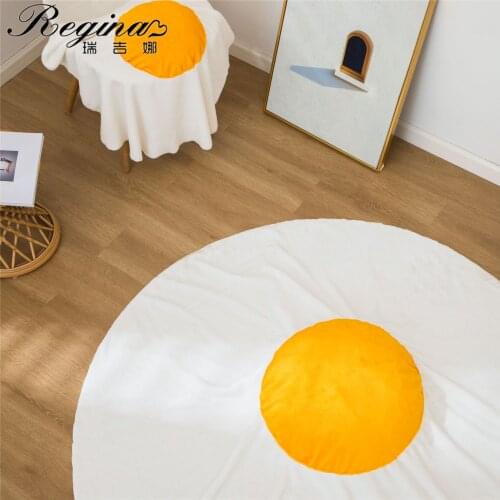 REGINA Funny 3D Fried Egg Fleece Blanket Super Soft Cozy Beige Cute Knitted Throw Blanket Lovely Lavash Plaid Flannel Carpet