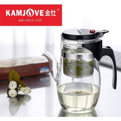 [GRANDNESS] Kamjove TP-787 Heat Resistant Glass Kungfu Teapot Office Tea Cup 600ml Blooming Tea Pot Glass Kungfu Piaoyi 600ml